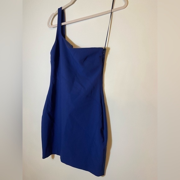 Likely Blue one shoulder bodycon mini dress size US 6 - Picture 3 of 7